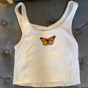 Brandy Melville John Galt Butterfly patch tank